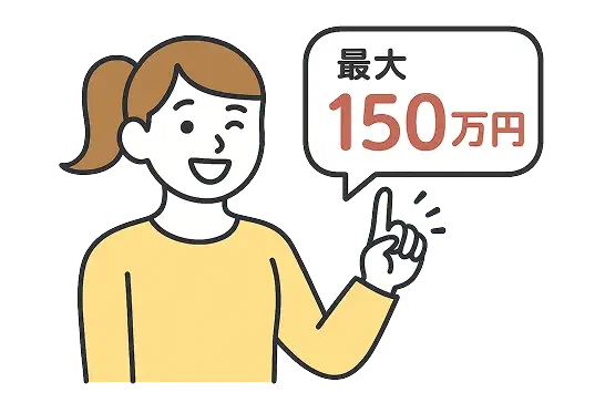 今なら、最大150万円の補助金が活用可能！